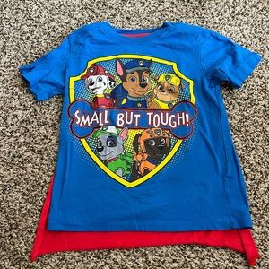 Paw patrol shirt with removable cape
